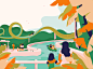 THOMAS COOK : Illustrations for Thomas Cook Magazine about the worlds best Waterparks.A project I worked on whilst employed at MUTI.