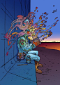 法国漫画家墨比斯(Moebius)绘画作品一组。 ​​​​