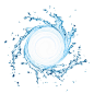 水花 水环 水背景 液体 淡蓝 蓝色 广告 素材 护肤品 设计 平面 漩涡 水素材