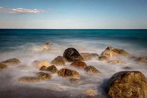 海, 石头, 风, 海岸, 卵石, 海滩