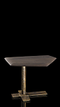 Touch Tables - Coffee Tables - Henge : Structure Metal tube and lower plate in steel base finish black burnished, burnished Titanio, burnished Platino, burnished Brass finish. Top Oak