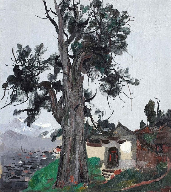 吴冠中油画风景作品 ​​​​
