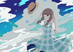 少女时期总是充满叛逆和青春的忧郁气息，虽然有些中二，可那才是无悔的青春~怀念~（图片来自日推：@hoshino_umi） ​​​​