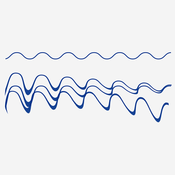 波浪线条四条高清素材 四 波浪 线 蓝色...