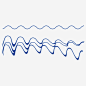 波浪线条四条高清素材 四 波浪 线 蓝色 免抠png 设计图片 免费下载