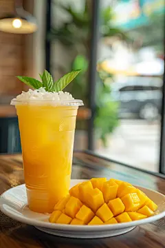 泰式菜品芒果糯米饭