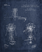 Nautical Ship Pump Gear Historical Blue Patent Art Print航海船舶油泵齿轮历史蓝专利技术打印#工业设计蓝本#