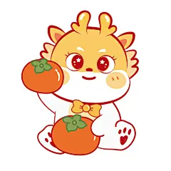 小飞龙形象-06小飞龙新年卡通可爱插画表情包龙年插画