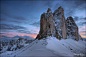 Photograph Tre Cime Twilight