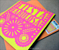 Mexican papel picado-style party invite. I love the bright colors!