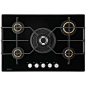 BuyJohn Lewis JLBIGGH756 Gas Hob, Black Glass Online at johnlewis.com