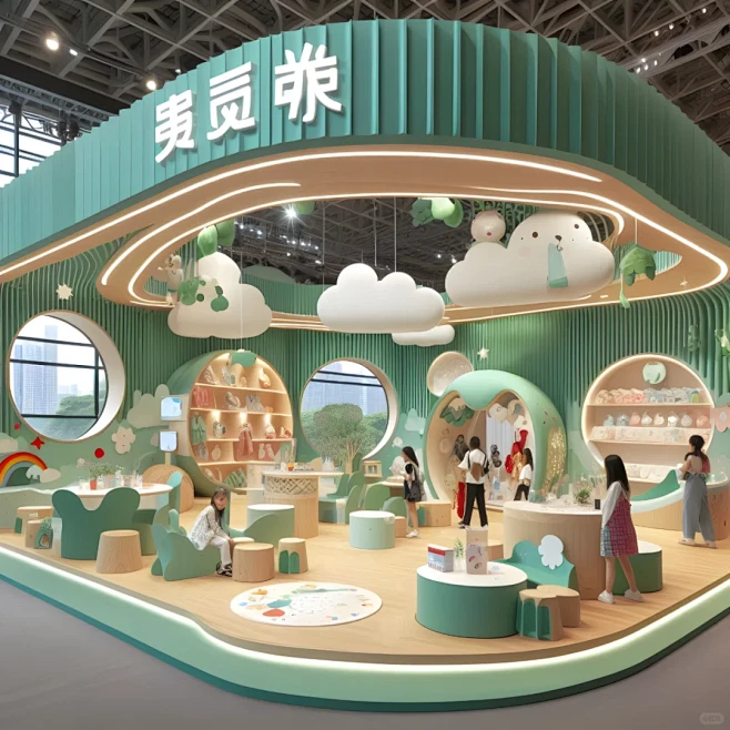 孕婴童展的请进 温馨可爱童趣的孕婴童展台 - 小红书-花瓣网