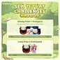 This may contain: the sea teyat challenges reward page is shown in this screenshoter image