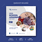 Free PSD school admission social media post template