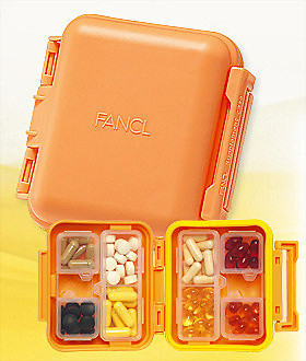 日本进口 FANCL便携式小药盒／8格收...
