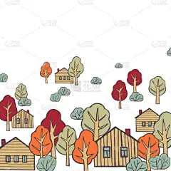 草图,绘画插图,房屋,矢量,动物手,多样,窗户,屋顶,卡通,建筑