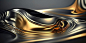Photo metallic abstract wavy liquid background layout design tech innovation