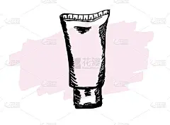 手绘手霜管涂鸦风格