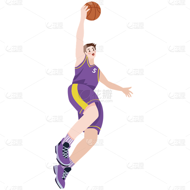SVG-篮球人物常规贴纸-打篮球