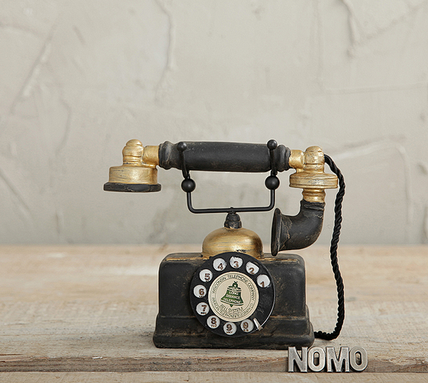 北欧乡村老式电话机摆件 美式复古橱窗陈设...