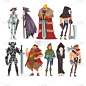 Medieval Historical Cartoon Characters in Traditio