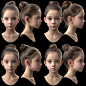 swj001_Little_girl_Three_views_head_and_neck_left_view_side_vie_ba1ac387-f621-491d-9bd6-24bec595175d
