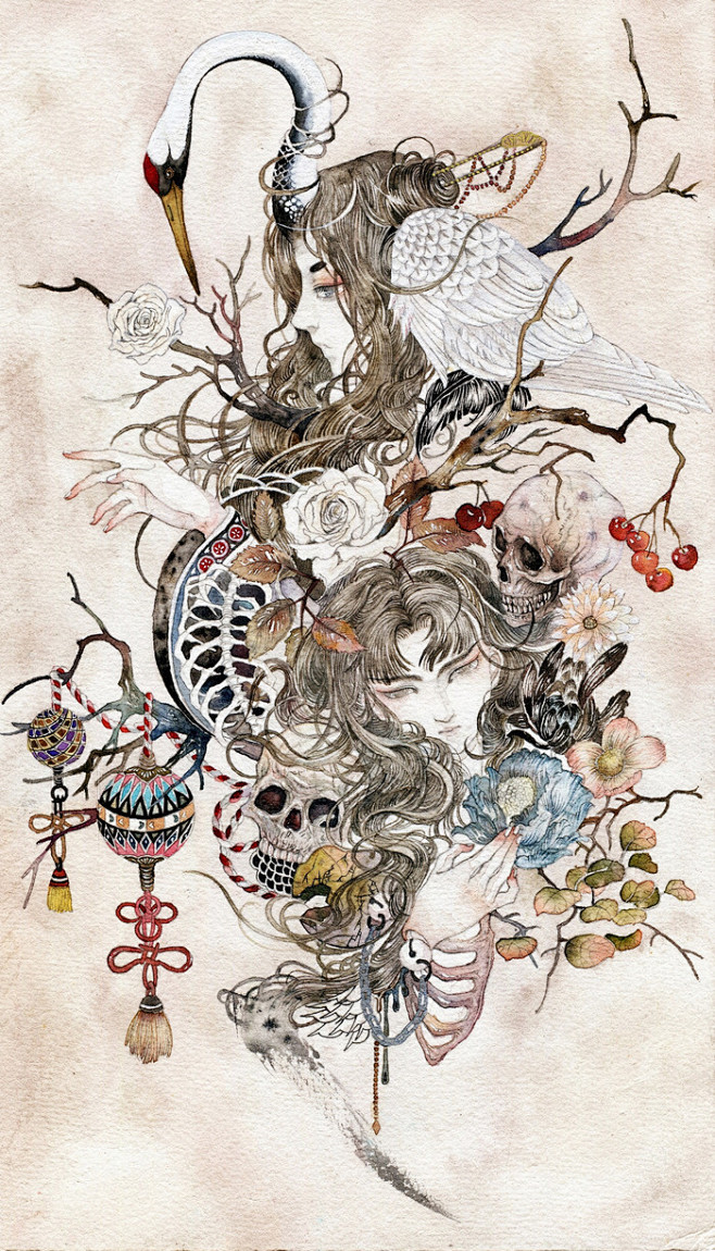 涂鸦王国鹤发童颜插画师kuzl