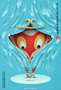 第22届上海国际电影节官方海报曝光，由设计师黄海操刀，海报灵感来自经典动画《大闹天宫》。谢天谢地，上影节主视觉海报终于不再那么纠结“金爵杯”了。 ​​​​