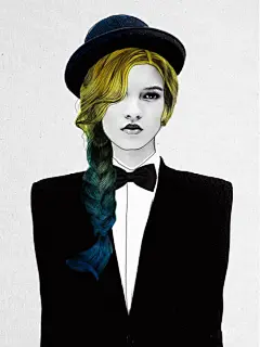 Jenny Liz Rome时装插画 极富感染力的色彩对比-时装画/手绘技巧-服装设计教程-服装设计网