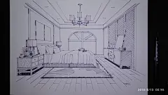 室内手绘设计精细线稿制作绘制合集集合