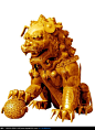 中国古代铜狮子PSD分层素材