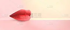 嘴唇。时尚概念口红。五彩缤纷的嘴唇。现代抽象艺术。
