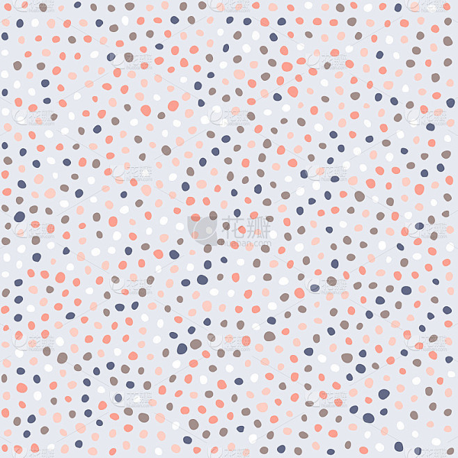 Hand drawn polka dot pattern