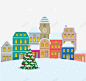 圣诞节小镇矢量图 免抠png 设计图片 免费下载 页面网页 平面电商 创意素材