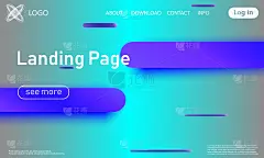 Website landing page. Material design.