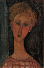 A Blond Wearing Earrings, c.1916 - Amedeo Modigliani