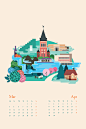 1735 km Calendar on Behance