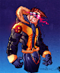 X战警人物插画作品欣赏：镭射眼(Cyclops)(2)