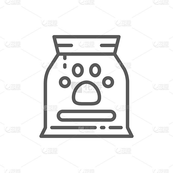 bag-with-animal-food-line-icon