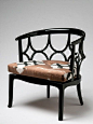 Madeline Weinrib - Sable Simon Ikat 1940s hollywood regency chair