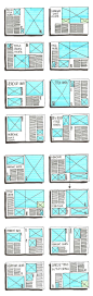 【一百多种常用的排版布局形式】精选一百多种基于杂志的常用排版布局，当然也可以运用到其它的设计领域，比如海报、封面、Banner设计中。
