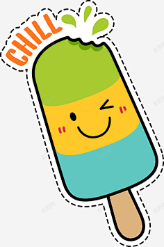 com彩色甜品卡通雪糕笑脸 雪糕 雪糕笑脸 元素 免抠png 设计图片 免费