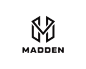 Madden传媒公司 传媒公司logo M字母 黑白色 几何体 数字媒体 商标设计  图标 图形 标志 logo 国外 外国 国内 品牌 设计 创意 欣赏