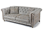 Courtly Check Underpinnings Chesterfield - 88" | MacKenzie-Childs - Sofas