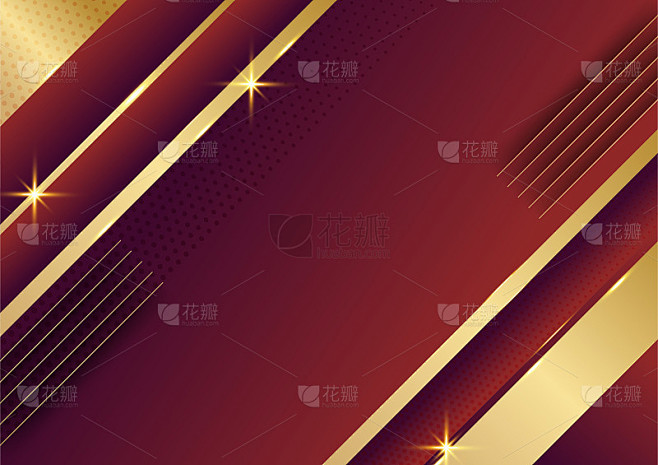 红色和金色抽象背景