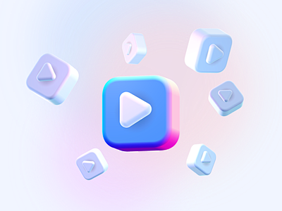 3d Video Icon With S...