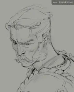 M565 Esben Lash 手绘 插画 欧美 卡通 头像 线稿 作品 参考资料-淘宝网