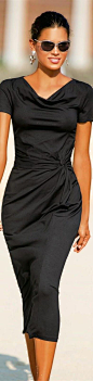 Madeleine Jersey Dress Black: 