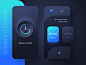 Smart-i Clock (Dark mode) design ux ui sketch vector sleep add settings sharma neel prakhar illustrations watch icon morning illustration bell alert alarm clock alarm