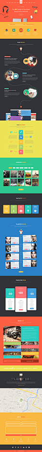 Coco - Flat One Page PSD Template